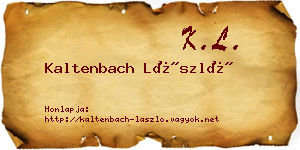 Kaltenbach László névjegykártya